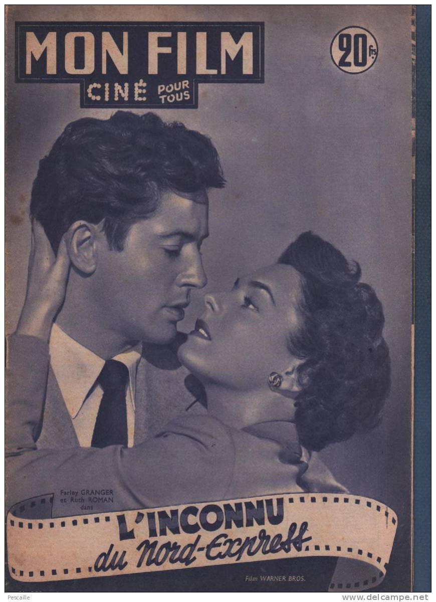 MON FILM 02 04 1952 - L'INCONNU DU NORD EXPRESS ALFRED HITCHCOCK - FARLEY GRANGER RUTH ROMAN - GISELE PREVILLE - Magazines