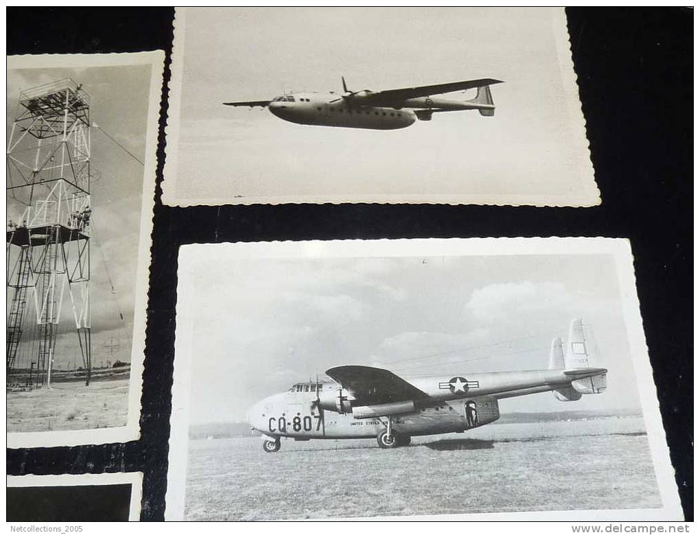 LOT DE 7 CARTES PHOTO PARACHUTISME AVIATION - UNITED STATES AIR FORCE - PARACHUTE AVIONS + ZONE D´ENTRAINEMENT POUR SAUT - Paracadutismo