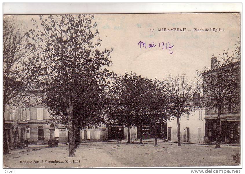 MIRAMBEAU.PLACE.EGLISE. - Mirambeau