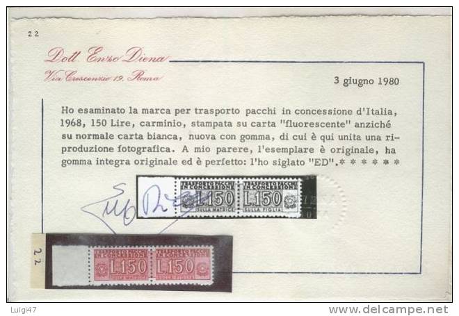 1968 Trasporto Pacchi Postali Fluorescente - Colis-postaux