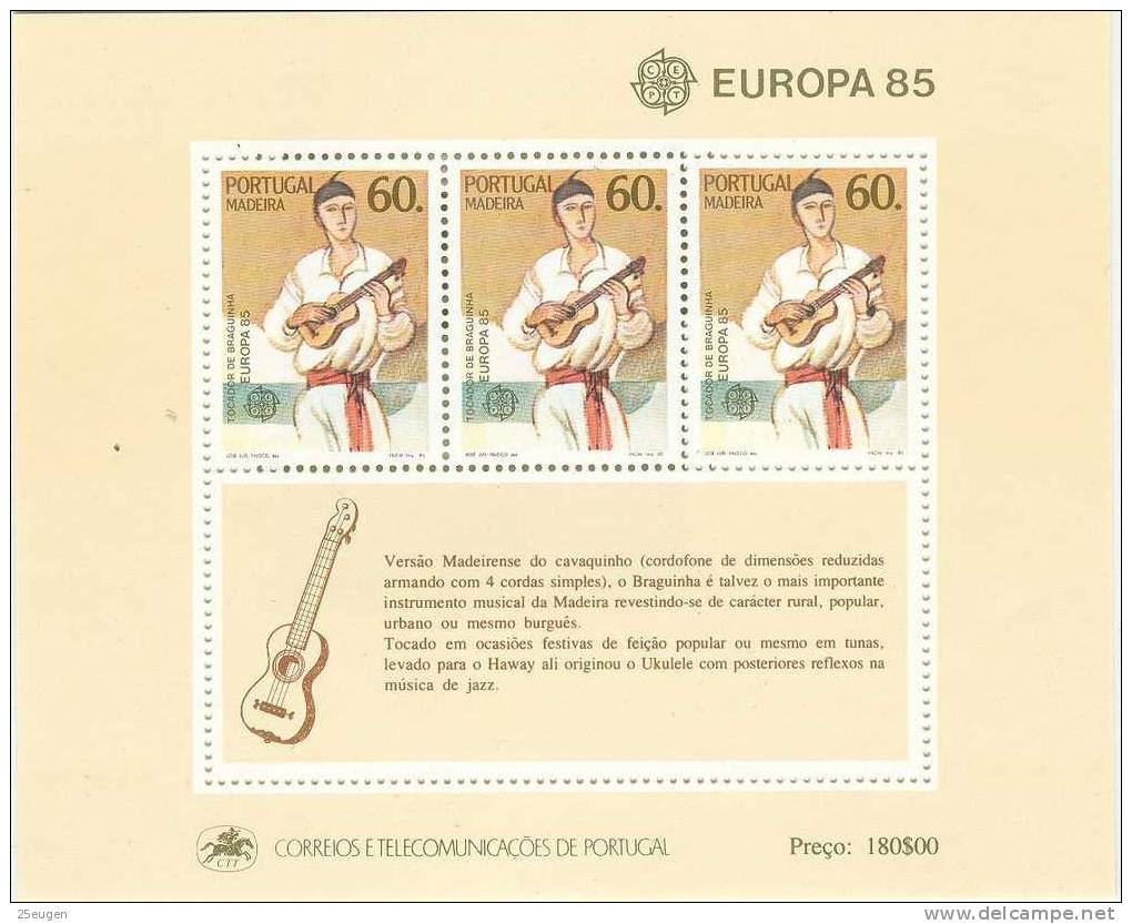 MADEIRA 1985 EUROPA CEPT  MS  MNH - 1985