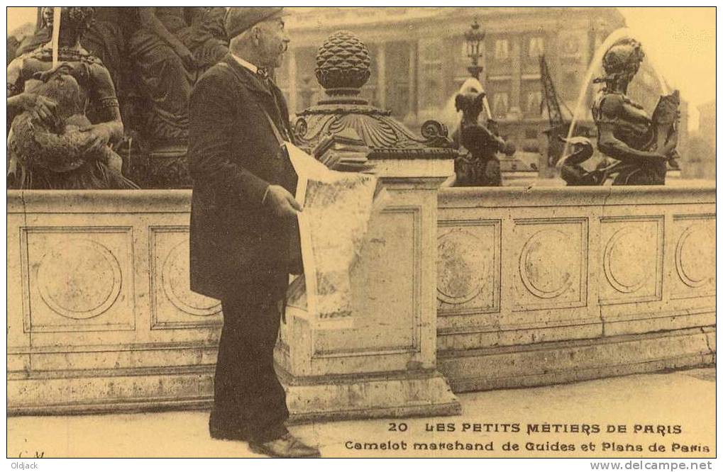 REPRO - Les Petits Métiers Parisiens - Camelot Marchant De Guides Et Plans De Paris - Loten, Series, Verzamelingen