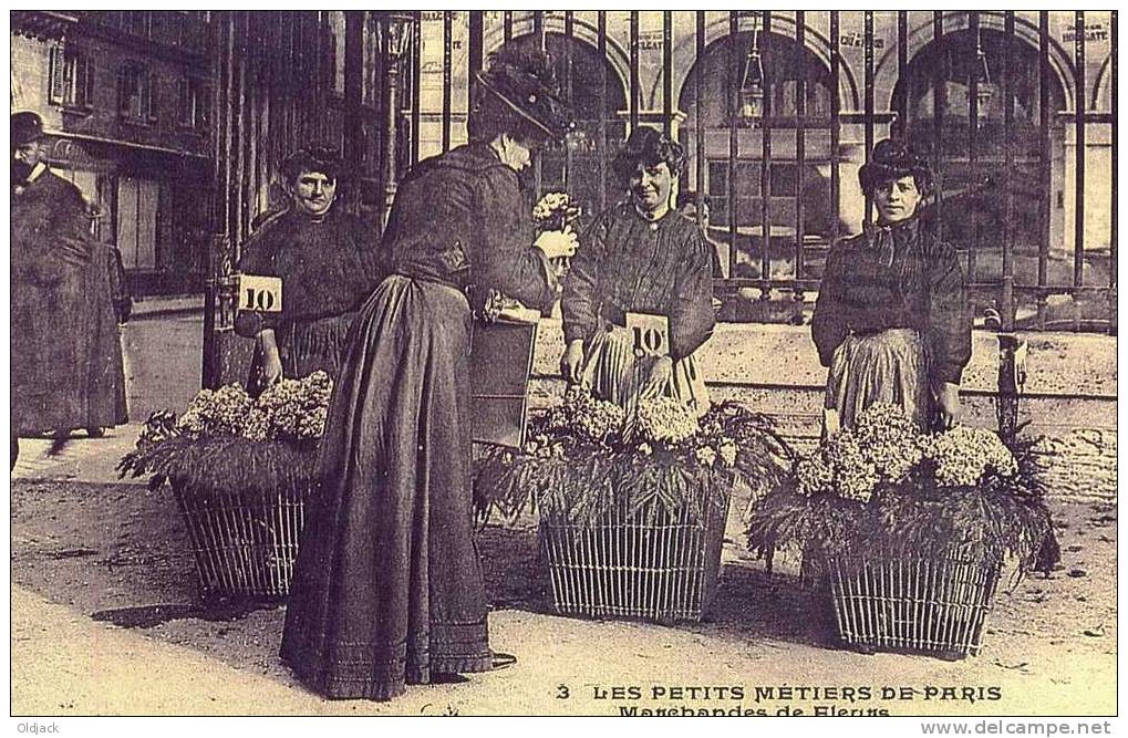 REPRO - Les Petits Métiers Parisiens - Marchande De Fleurs - Lotes Y Colecciones