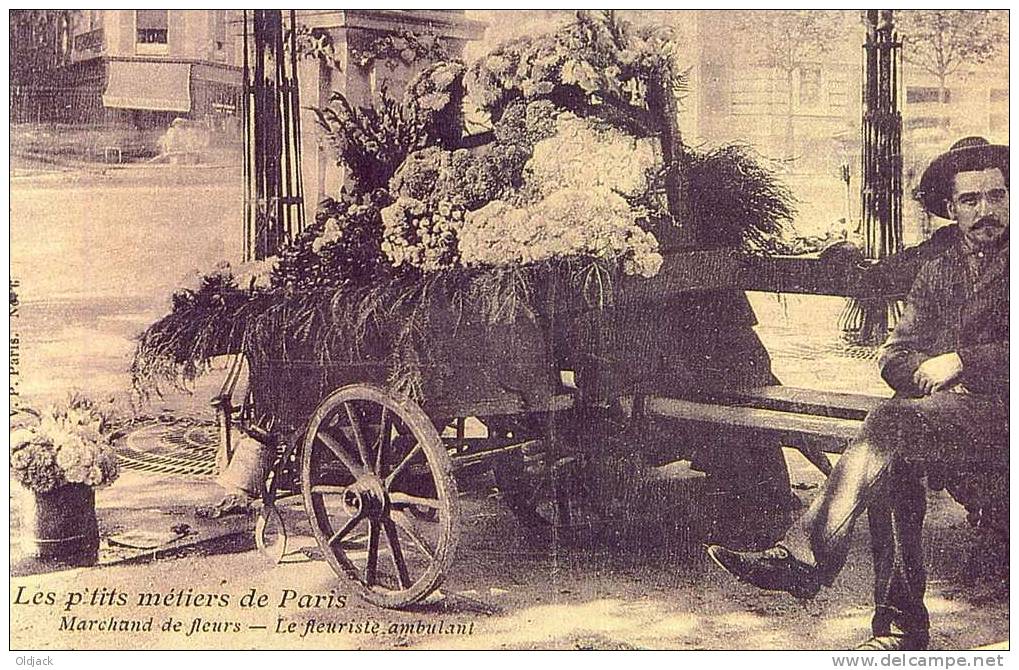 REPRO - Les Petits Métiers Parisiens - Marchand De Fleurs Le Fleuriste Ambulant - Konvolute, Lots, Sammlungen