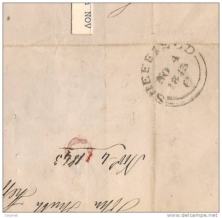 GREAT BRITAIN - 1843 SG 8 - 1d Red-brown Plate 41 MALTESSE CROSS - Posting 2 Days Before Plate Was Registered - Briefe U. Dokumente