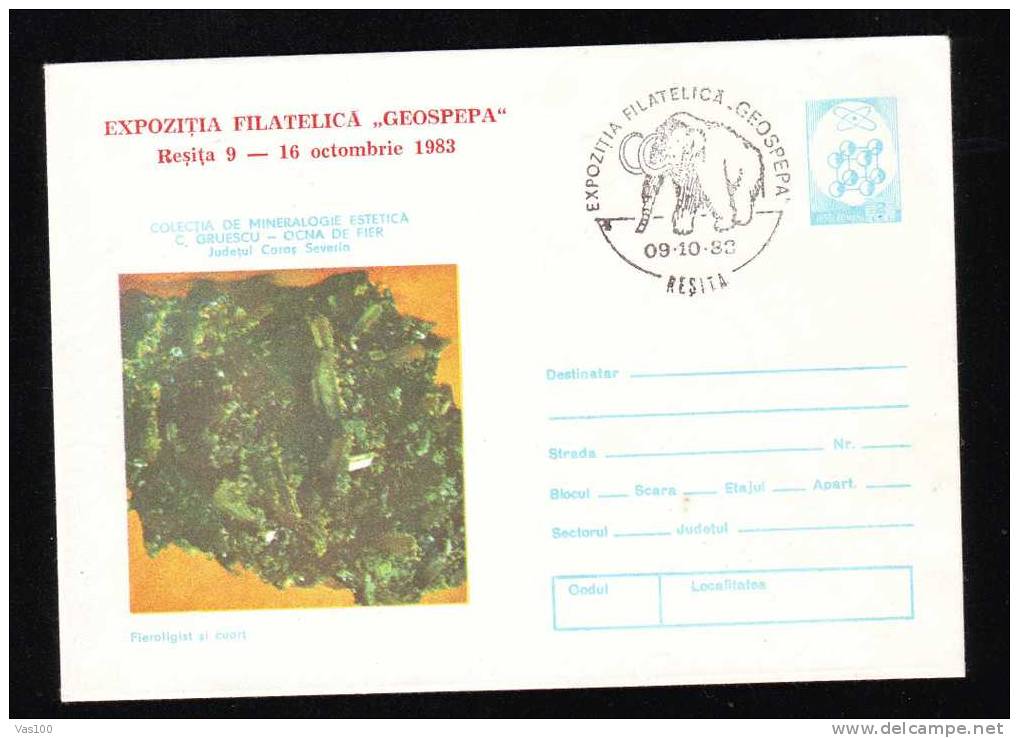 Elephants 1983 Rare Cancell On Stationery Cover Romania. - Elefanten