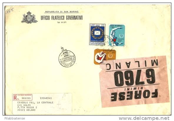 1972 - San Marino 865/66 + 867 Lettera - Cartas & Documentos