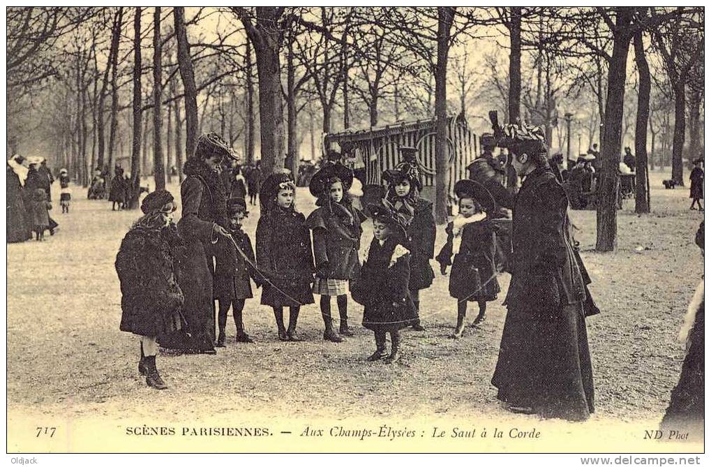 REPRO - Scènes Parisiennes - Aux Champs-Elysées Le Saut à La Corde - Konvolute, Lots, Sammlungen