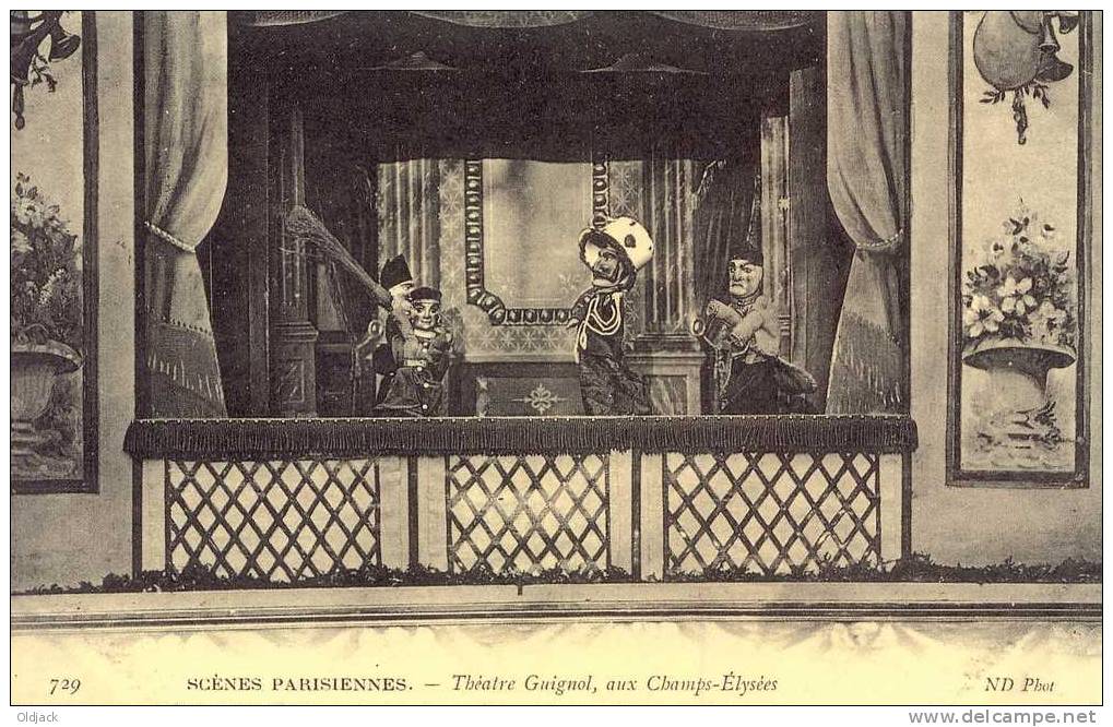 REPRO - Scènes Parisiennes - Théâtre Guignol Aux Champs-Elysées - Konvolute, Lots, Sammlungen