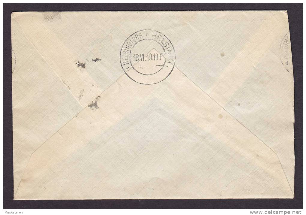 Finland Deluxe SAKKIJÄRVI Cover 1919 To Helsingfors - Brieven En Documenten