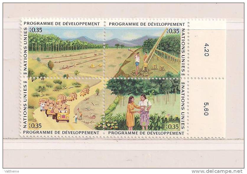 N. U.  GENEVE    ( NUGE - 4  )  1986  N° YVERT ET TELLIER  N°  139/142   N** - Ungebraucht