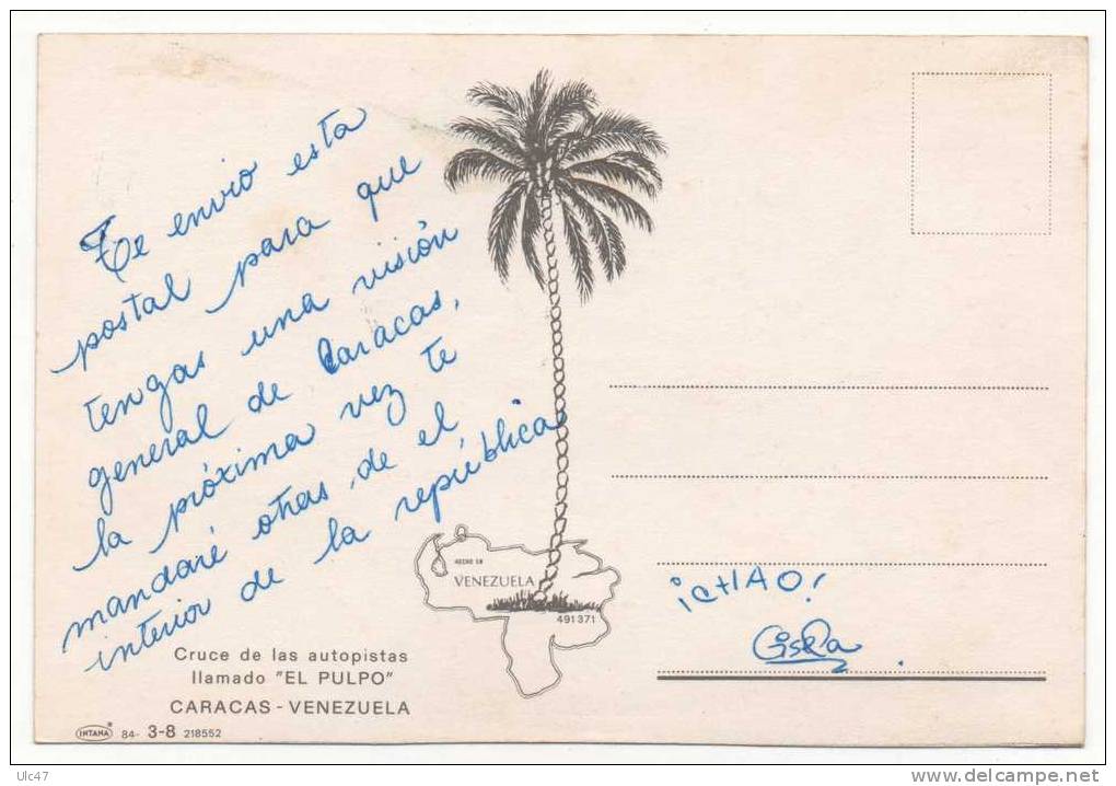 - VENEZUELA. - CARACAS. - Cruce De La Autopista Illamado "EL PULPO" - Scan Verso - - Venezuela