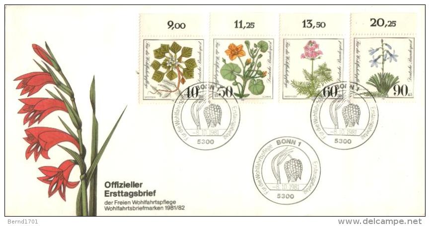 Germany - Mi-Nr 1108/1111 FDC (V1071)- - 1981-1990