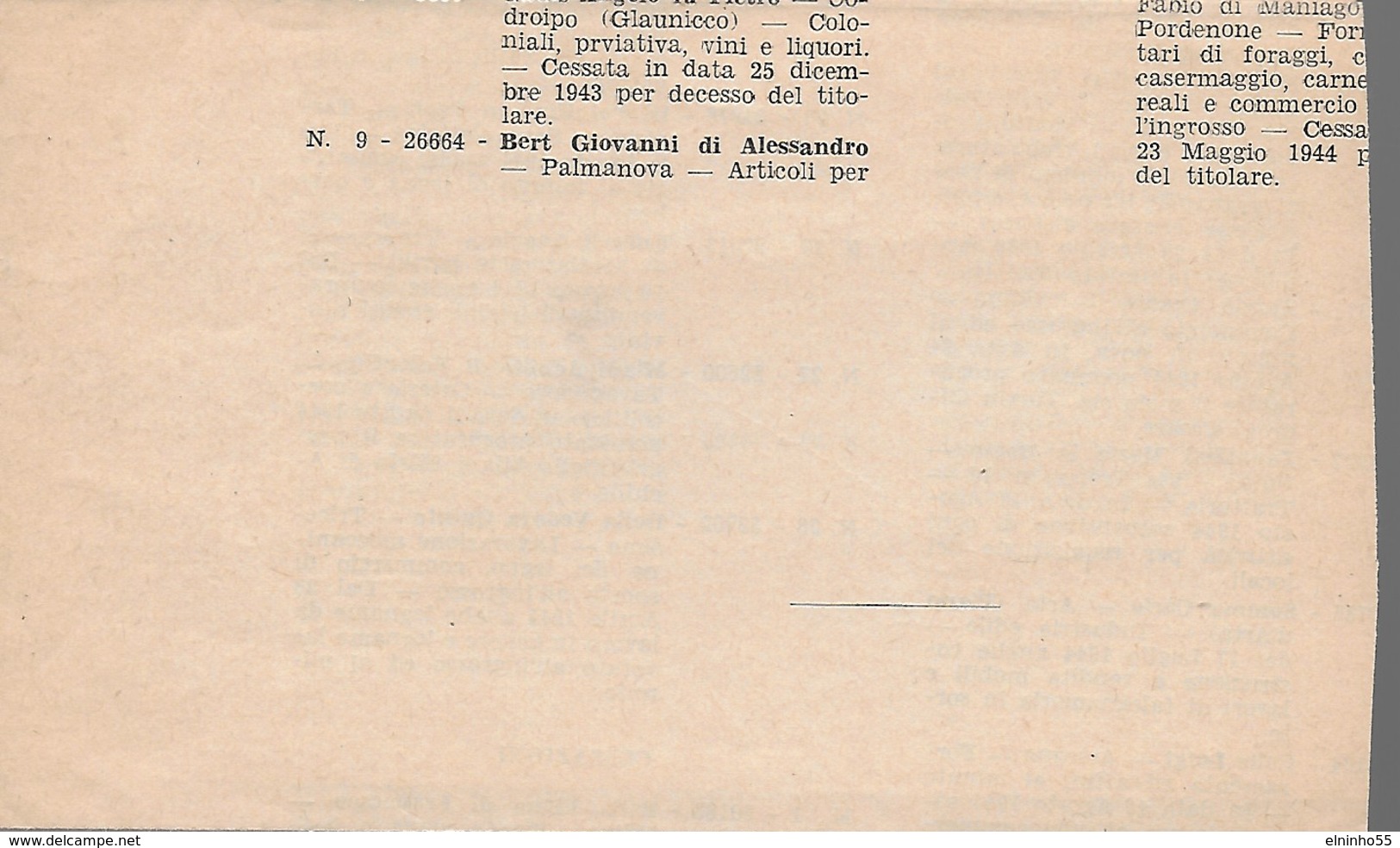 1944 Emergenza - Sostituti Affrancatura - "Pagato" - Da Udine Per Chions - Storia Postale