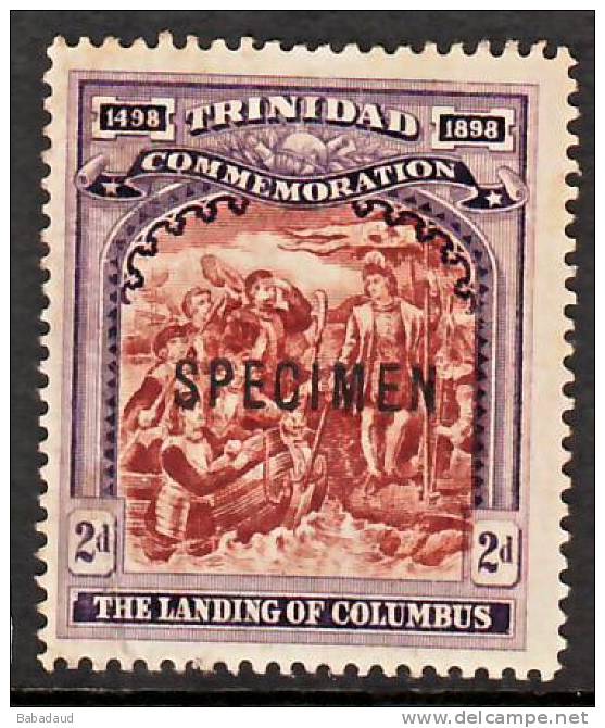 TRINIDAD & TOBAGO 400TH COMMEMMORATION OF COLUMBUS LANDING Opt SPECIMEN MH * - Trinidad & Tobago (...-1961)