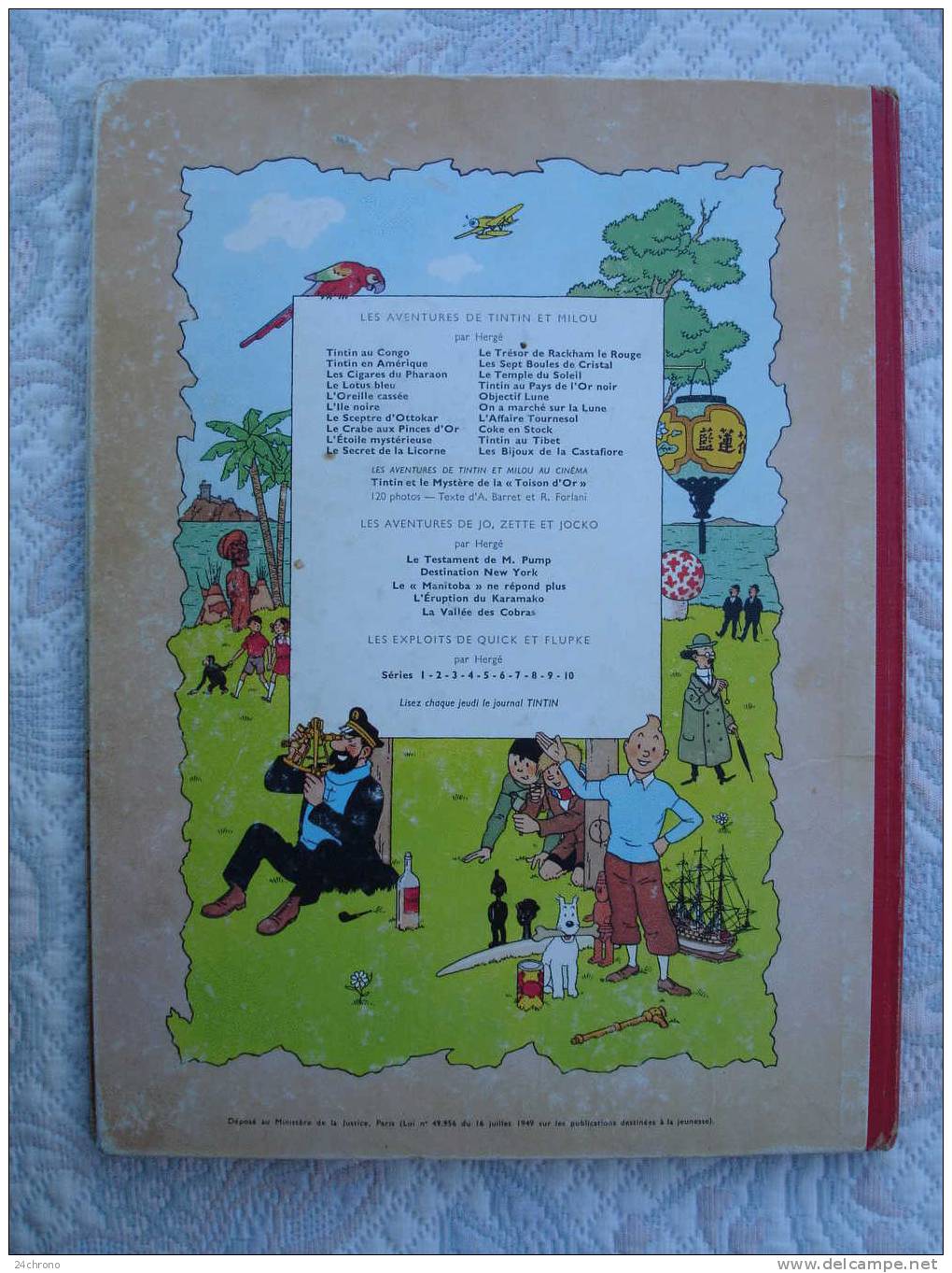 Herge: Les Aventures De Tintin, Imprime En Belgique Par Les Etablissements Casterman, L´ Etoile Mysterieuse, B35, 1964 - Tintin
