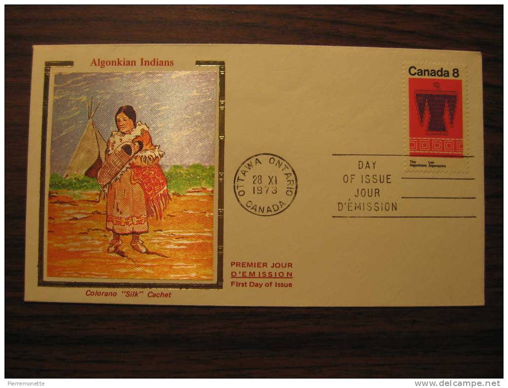 +Canada 1973, 568, Thunderbird Et Ceinture-FDC (cachet En Soie), 4v, O - 1971-1980