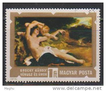 Nudes / Nude Painting, "Venus & Cupid", Hungary Used CTO - Desnudos