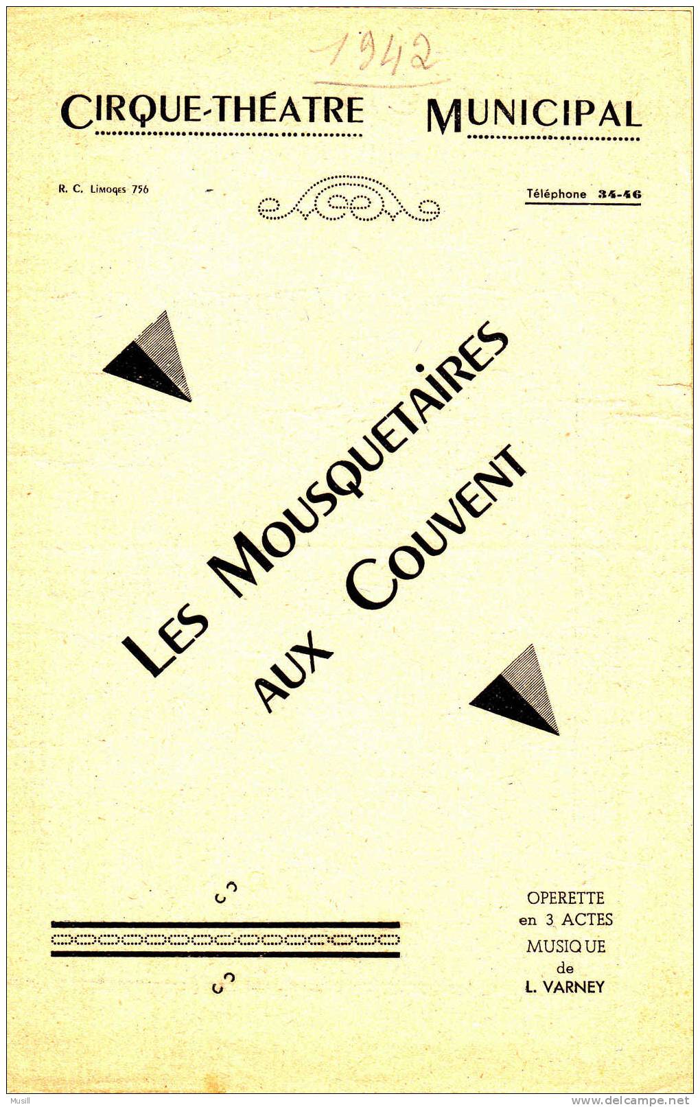 Programme Du Cirque-Théâtre De Limoges. - Programmes