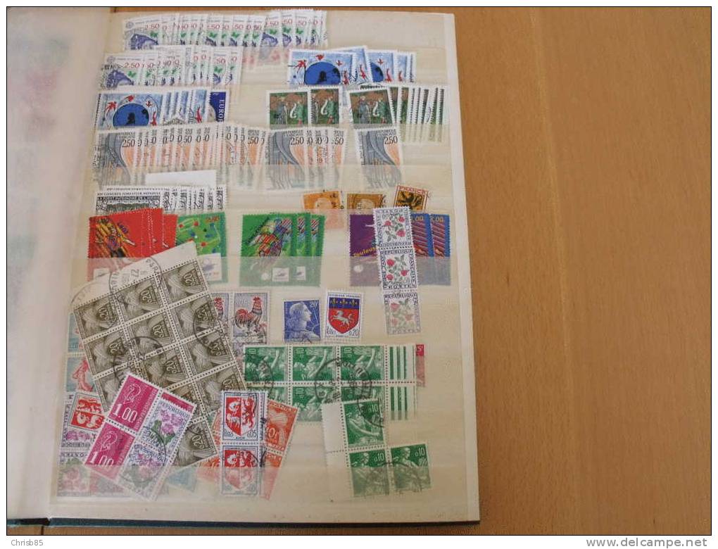 COLLECTION FRANCE OBLITERE + AUTRES PAYS DANS ALBUM +5000TP 28 PHOTOS