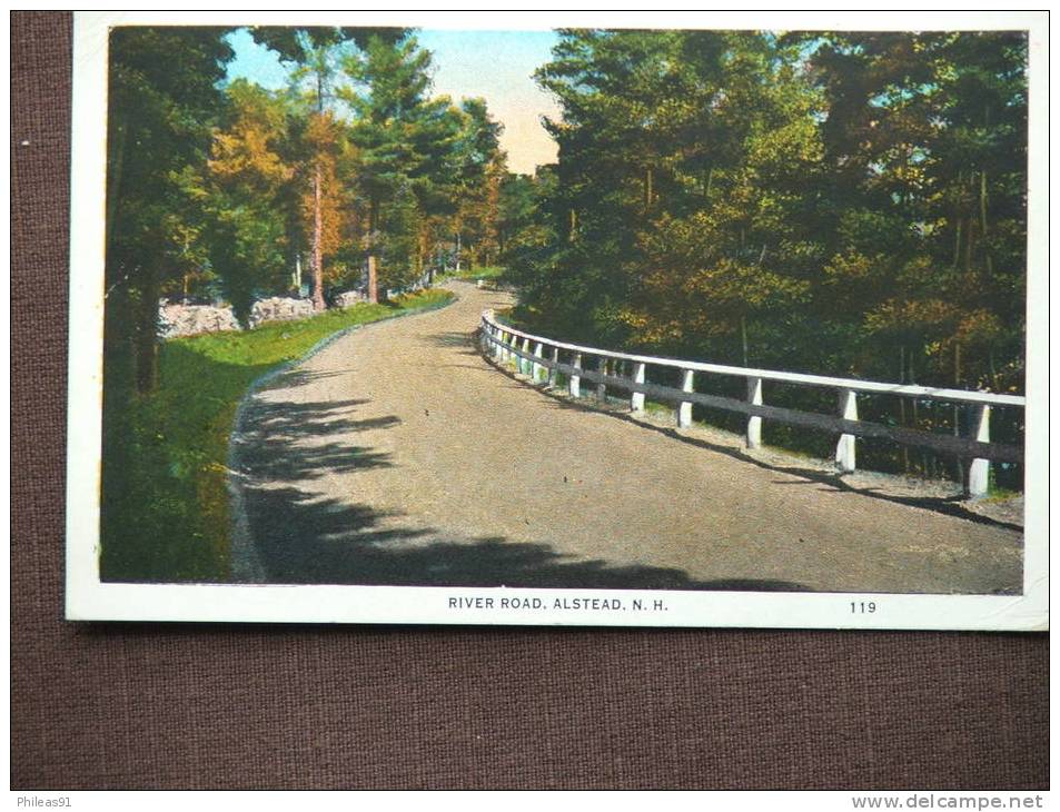 RIVER ROAD - ALSTEAD - New Hampshire - USA - Ed. MOORE Brothers, 1946 - Andere & Zonder Classificatie