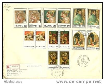 1979 - San Marino 1042/44 + 1045/48 Raccomandata - Lettres & Documents