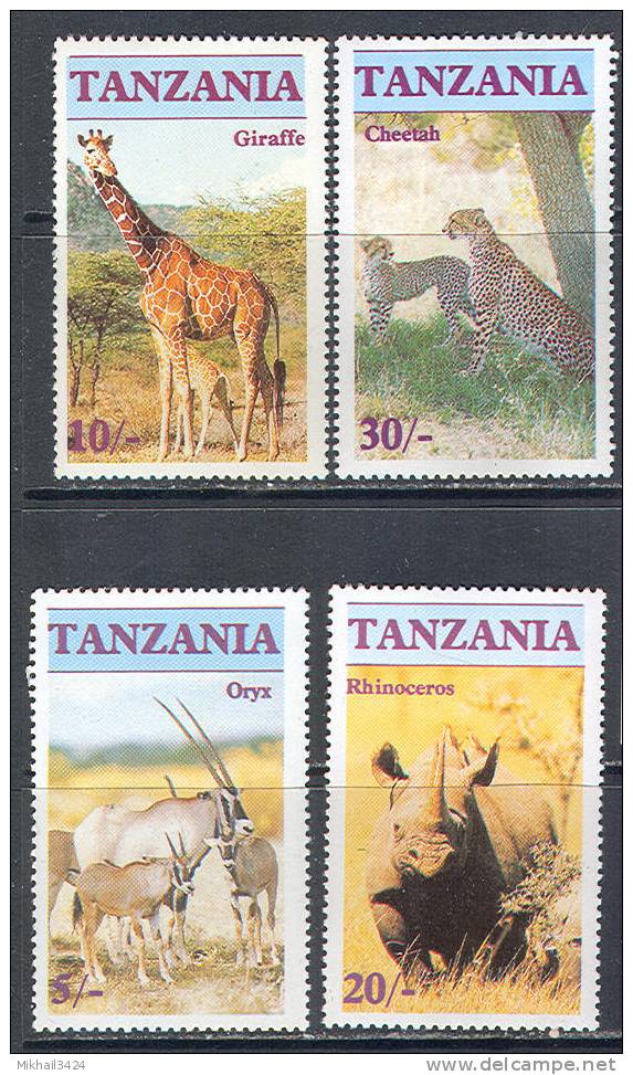 2089 Fauna African 1986 Tanzania 4v Set MNH ** - Other & Unclassified