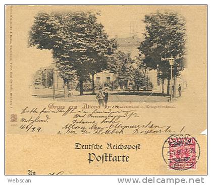 AK Hamburg Altona Marktstrasse Kriegerdenkmal 1899 #54 - Altona