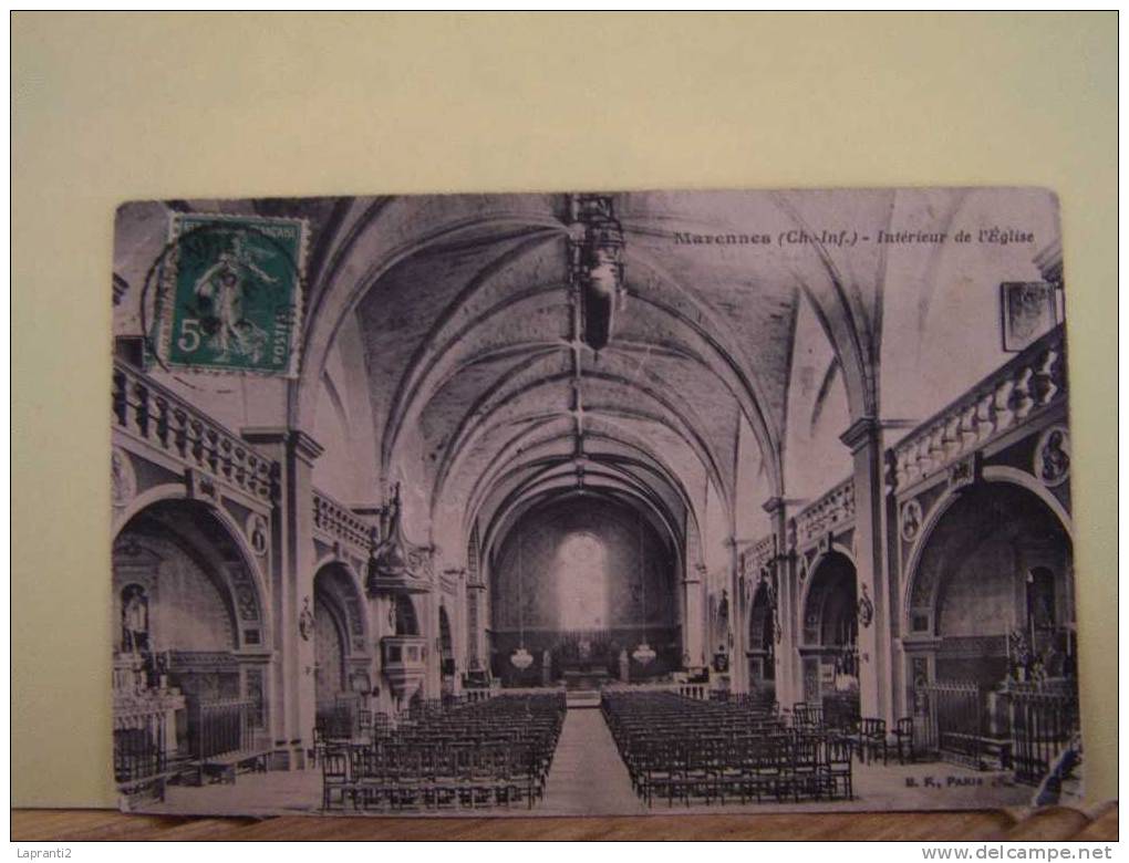 MARENNES (CHARENTE MARITIME) LES EGLISES. INTERIEUR DE L´EGLISE. - Marennes