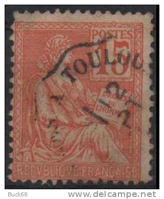 FRANCE 117(o) Mouchon Type II #4 Cachet TOULOUSE - 1900-02 Mouchon