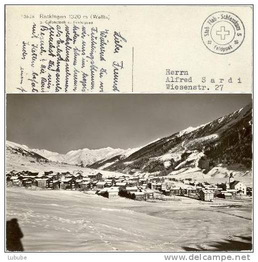 Reckingen - Gegen Galenstock U. Furkapass      1948   Feldpost - Lens