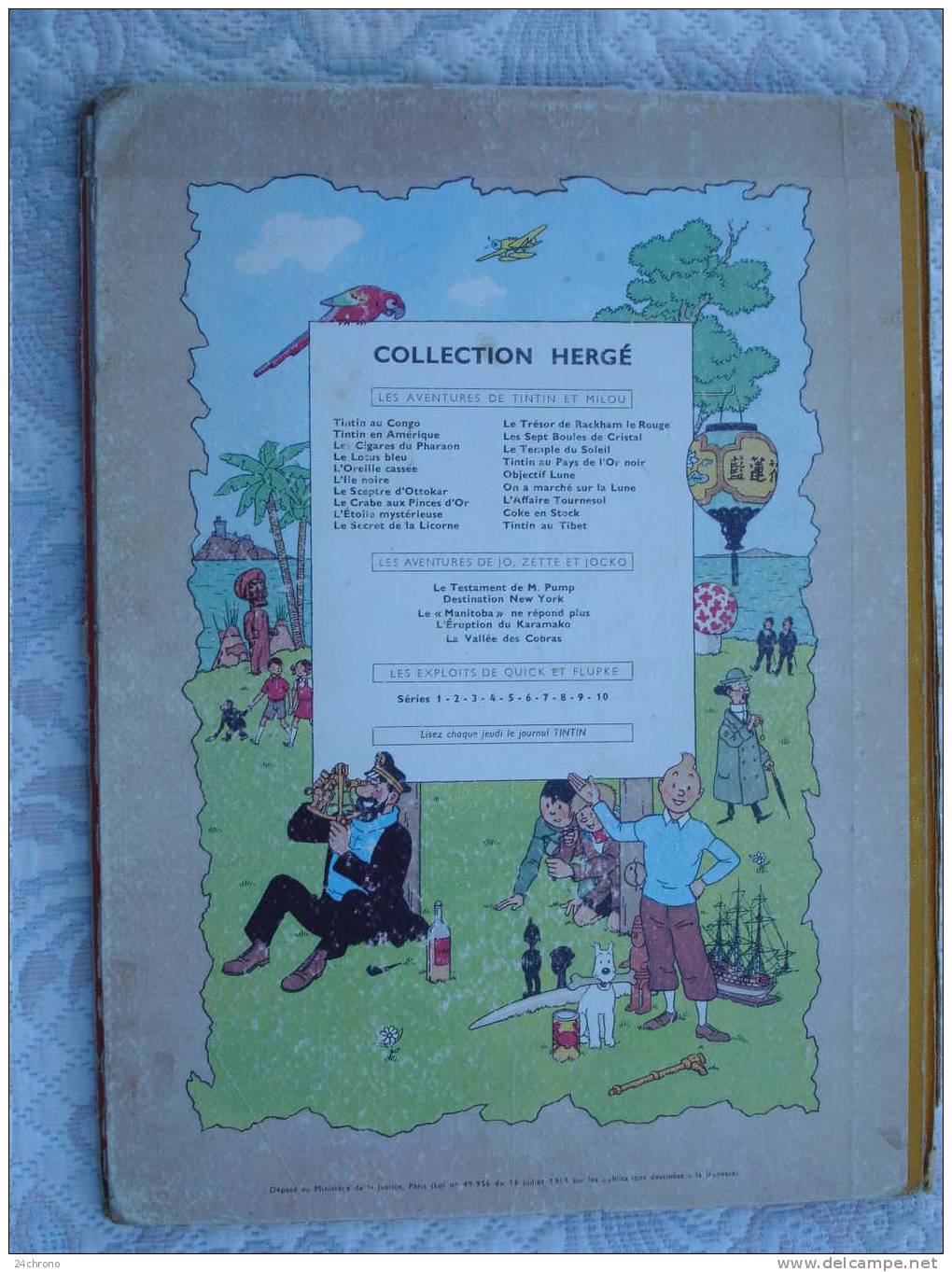 Herge: Les Aventures De Tintin, Editions Casterman, Imprime En France, Le Lotus Bleu, B31, 1962 - Tintin
