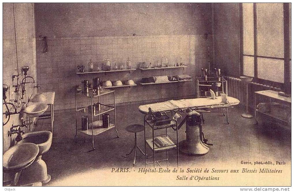 REPRO - Paris - Hôpital-école De La Société De Secours Aux Blessés Militaires - Salle D' Opérations - Loten, Series, Verzamelingen