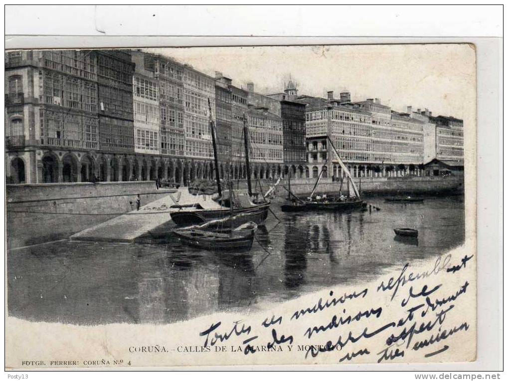 La Coruna - Calles De La Marina  -   CPA 1900 - La Coruña