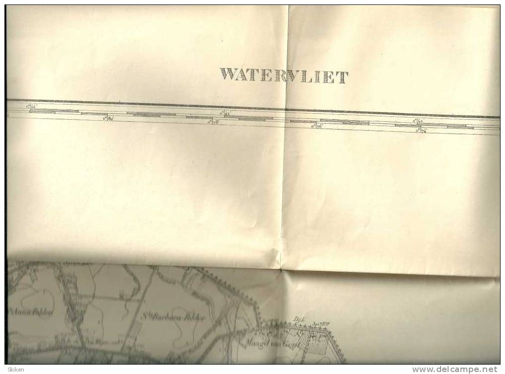 WATERVLIET     Carte Géographique Entre Les 2 Guerres  Imprimé A L´Institut Cartographique Militaire à Bruxelles En 1923 - Cartes Topographiques