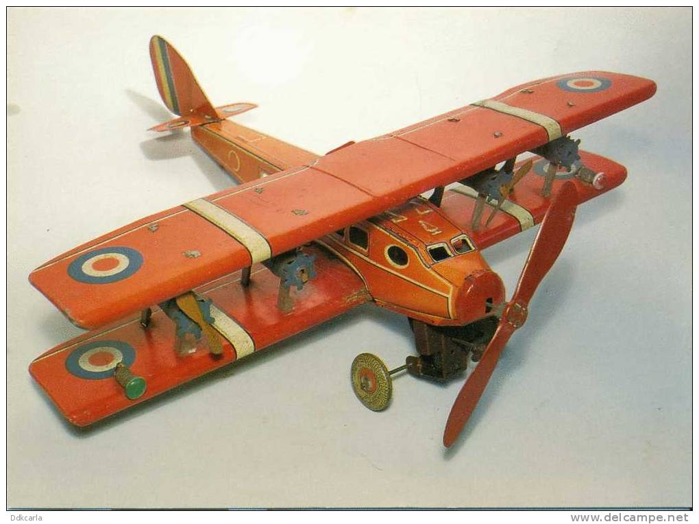 Postcard - Biplane, Mettoy, English C 1936 - Collection J And P, London - Jeux Et Jouets