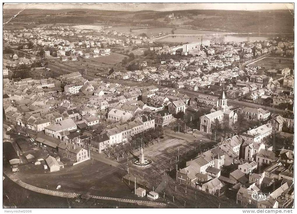 Saone Et Loire - Montceau Les Mines , Vue Aérienne Place Du Marché Et Le Nouveau Collège, Ed Photo Cim - Montceau Les Mines