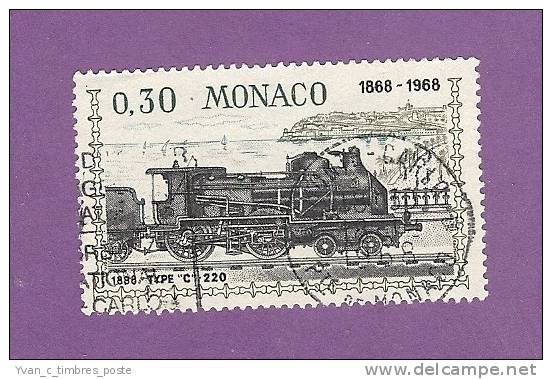 MONACO TIMBRE N° 753 OBLITERE TRAINS ET LOCOMOTIVES - Altri & Non Classificati