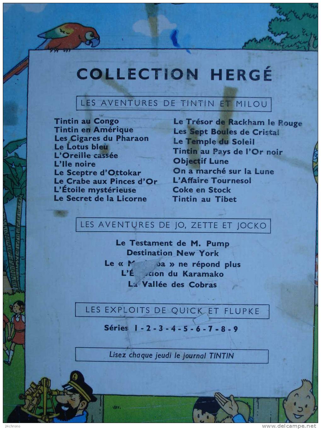 Herge: Les Aventures de Tintin, Imprime en Belgique par les Etablissements Casterman, Les Cigares du Pharaon, B30, 1961