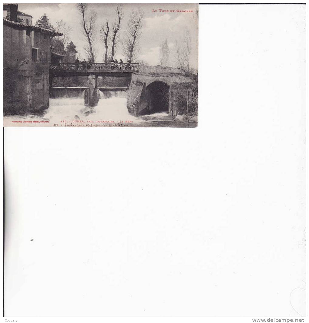 Cpa 82 LUNEL ,le Pont (animée) Labouche 413. - Lafrancaise