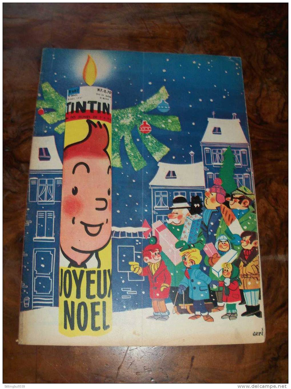 TINTIN N° 687 Du 23 Déc.1961. Tintin En 1ère De Couverture Vous Souhaite Un Joyeux Noël ! - Tintin