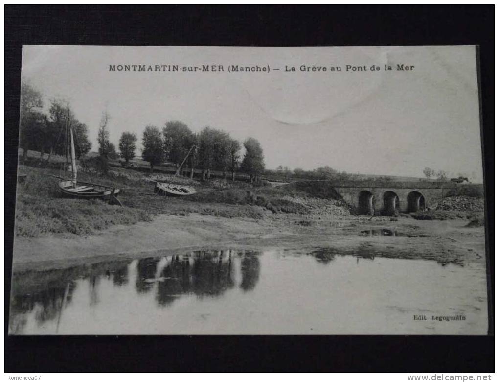 MONTMARTIN-sur-MER - La Grève Au Pont De La Mer - Correpondance Du 25 Août 1921 - Montmartin Sur Mer