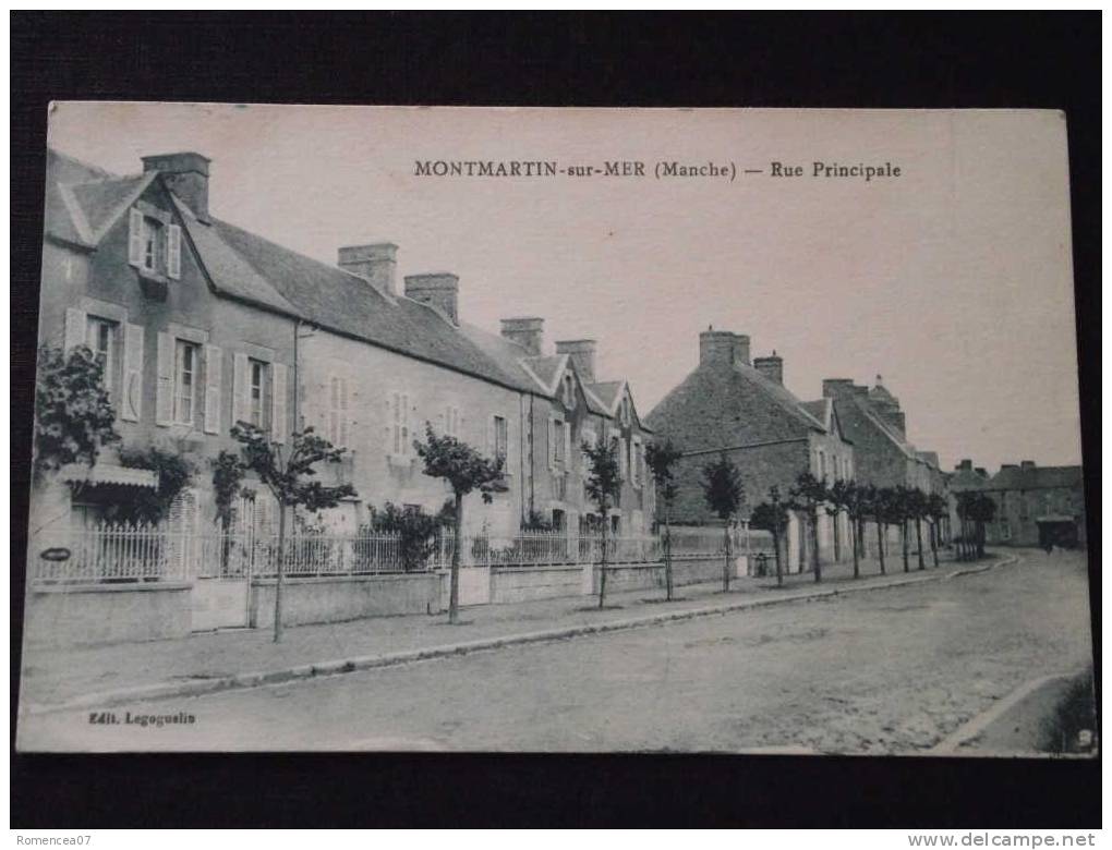 MONTMARTIN-sur-MER - Rue Principale - Correpondance Du 3 Avril 1926 - Montmartin Sur Mer