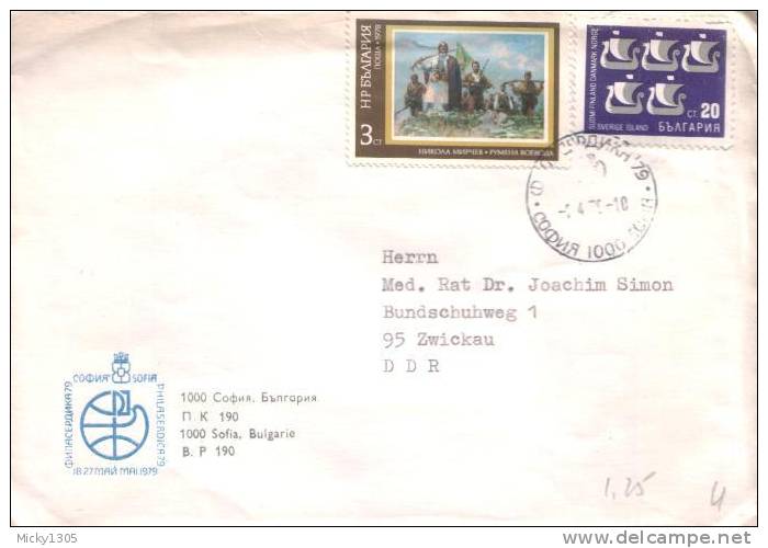 Bulgarien / Bulgaria - Umschlag Echt Gelaufen / Cover Used (y518) - Briefe U. Dokumente
