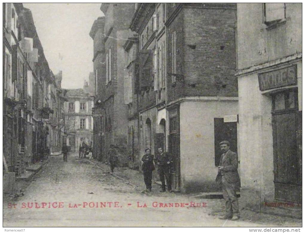 SAINT-SULPICE-la-POINTE - La Grande-Rue - Epicerie-Mercerie - Animée - Non Voyagée - Saint Sulpice