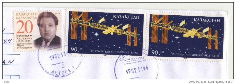 Mailed Letter With Stamps Space 1993 From Kazakhstan To Bulgaria - Asie