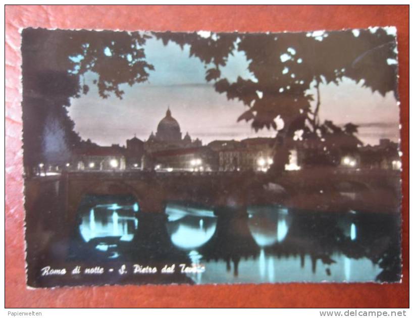 Roma Di Notte - S Pietro Dal Tevere - Fiume Tevere