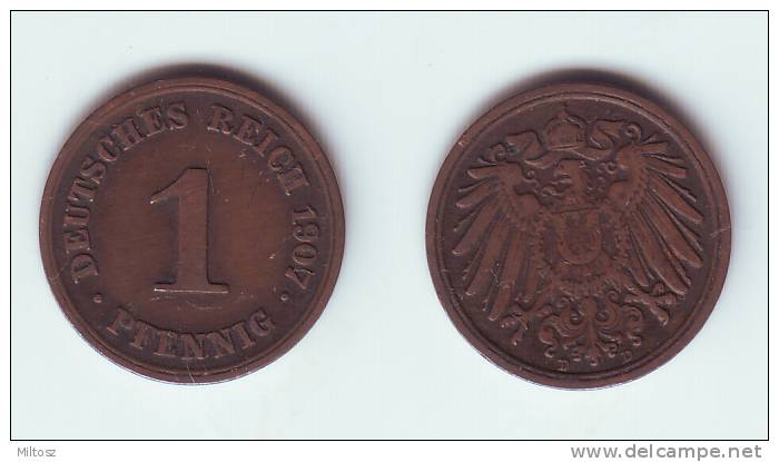 Germany 1 Pfennig 1907 D - 1 Pfennig