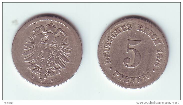 Germany 5 Pfennig 1875 C - 5 Pfennig