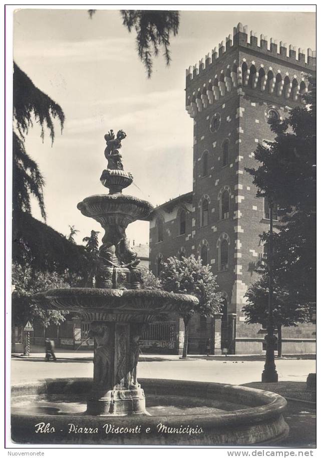 RHO (Milano) - Piazza Visconti E Municipio - 1953 - Rho